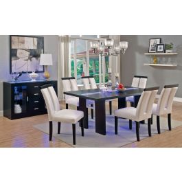 Kenneth Led Light Dining Table Set, Led Dining Room Table