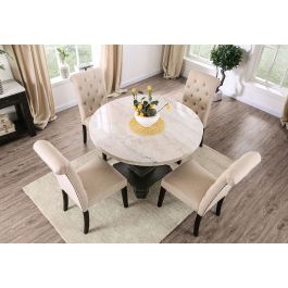 Vesper Marble Top Dining Table Set