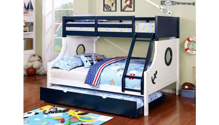 Anchor Twin Over Full Bunkbed, Ship Bunk Bed