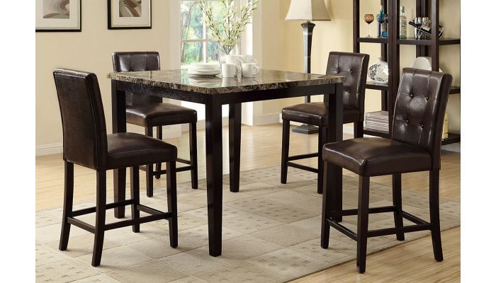 Avery Faux Marble Top Pub Table Set, Faux Marble Pub Table And Chairs