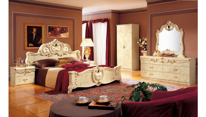 Barocco Ivory Classic Italian Bedroom Set