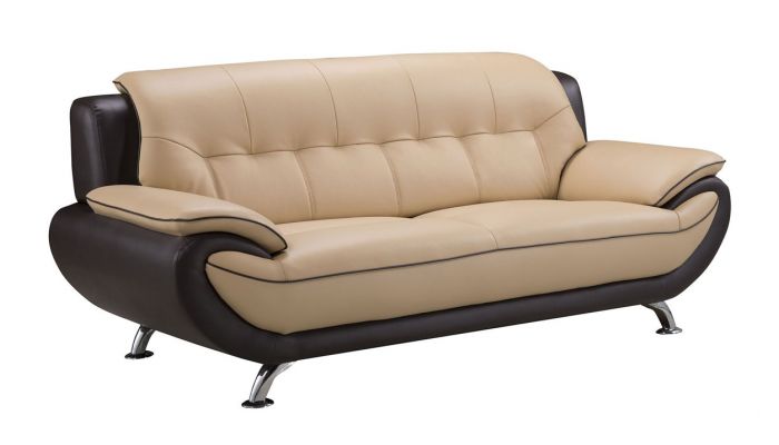 Beca Two Tone Leather Sofa, Leather Sofas Los Angeles