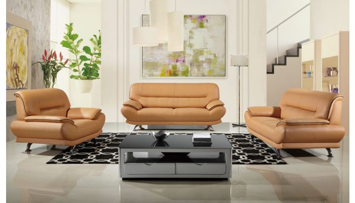 Bella Modern Genuine Leather Sofa Set