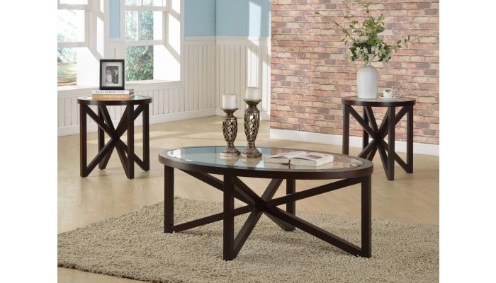 Bosworth Oval Shape Coffee Table Set