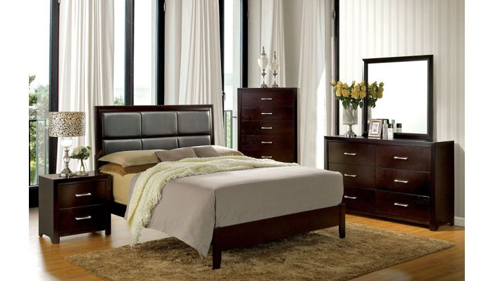 Calvina Bedroom Furniture Espresso Finish