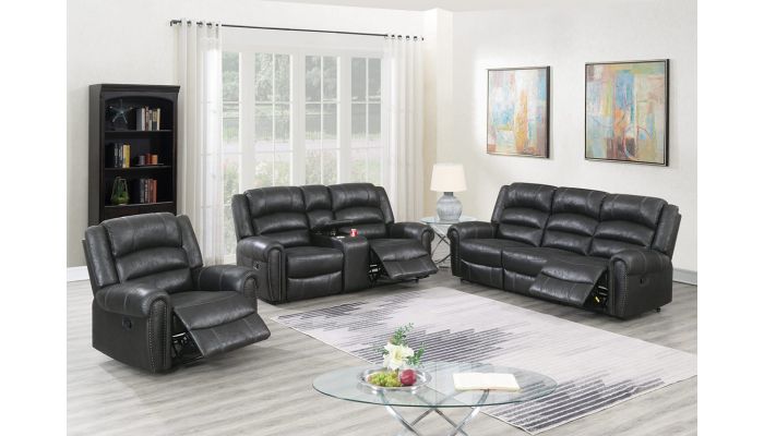 Carey Black Recliner Sofa Set