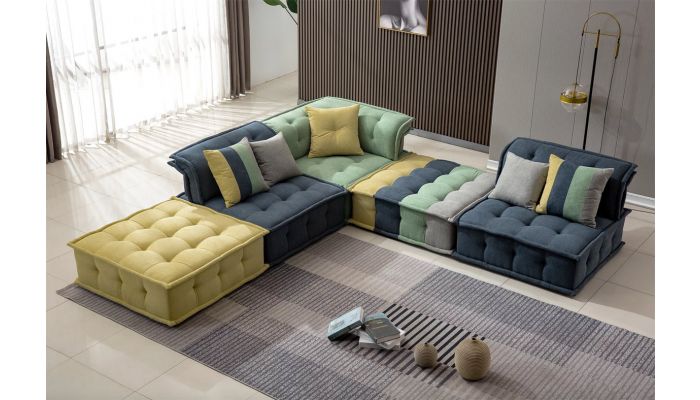 Cathedral Multi Color Modular Sectional