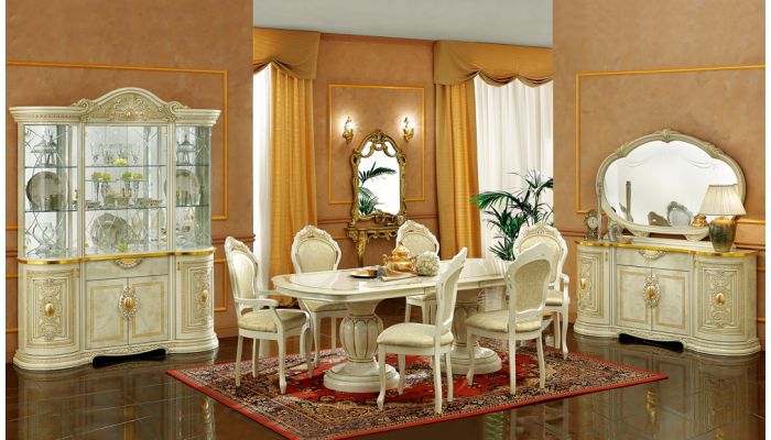 Leonardo Italian Classic Dining Table Set, Classic Italian Living Room Furniture Sets