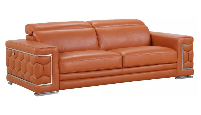 Clovis Italian Leather Living Room, Leather Living Furniture Inc