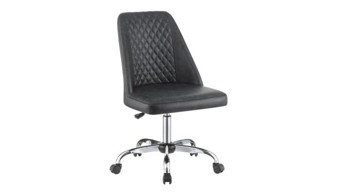Coby Grey Leather Office Chair