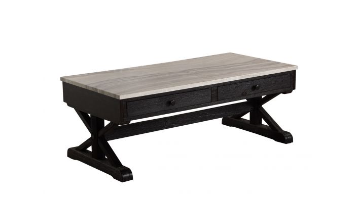 Coleville Marble Top Storage Coffee Table