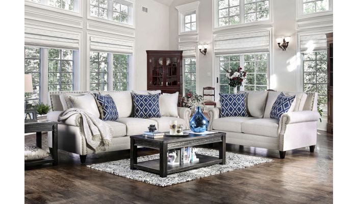 Dalena Transitional Style Sofa, Transitional Living Room Furniture