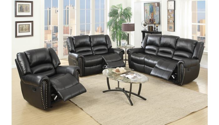 Darco Black Leather Recliner Sofa, Leather Recliner Sofa