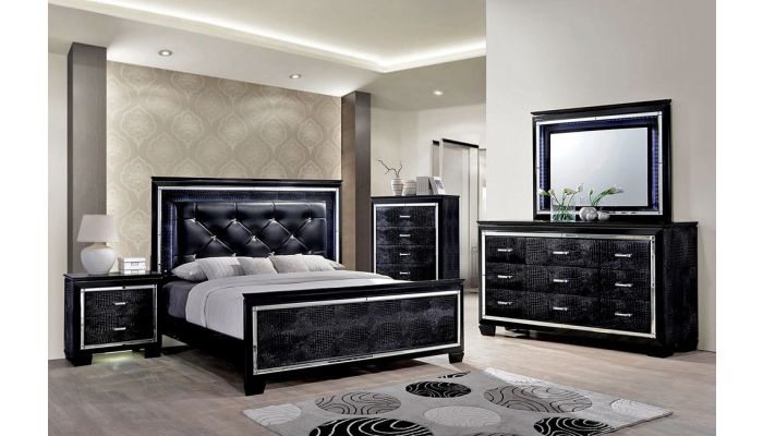 Deluxe Black Bedroom Furniture