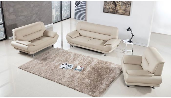 Denzel Beige Leather Sofa