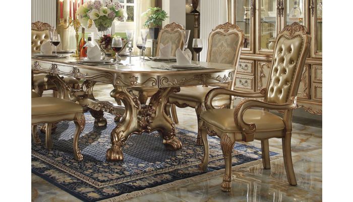 Dresden Gold Formal Dining Table Set