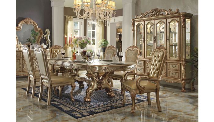 Dresden Gold Formal Dining Table Set
