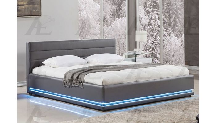 Evita Modern Platform Bed With Lights