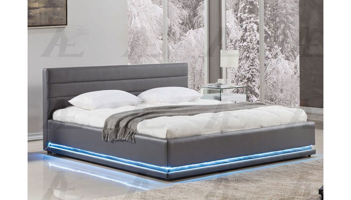 modern platform bed with led lights