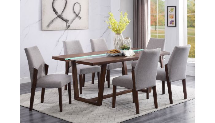 Formosa Dining Table With Led Light, Dining Room Set With Led Lights