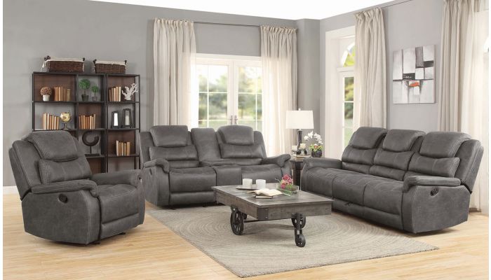 Halmin Recliner Sofa With Drop Down Table, Brown Leather Reclining Sofa With Drop Down Table