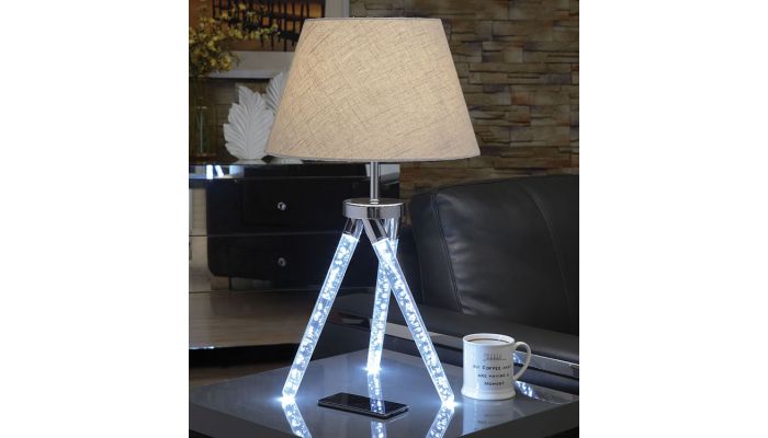 Icicle Chrome Modern Table Lamp