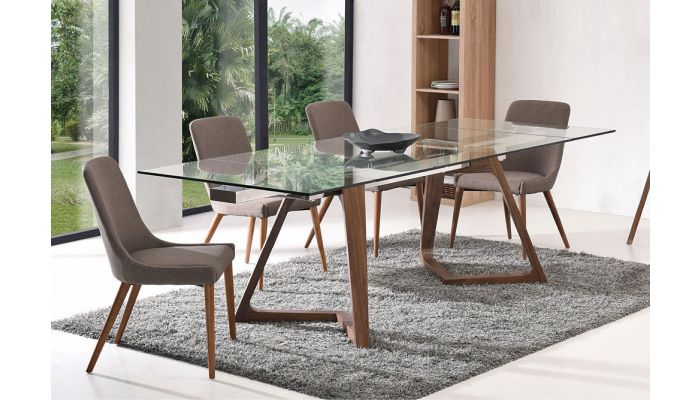 Knox Modern Glass Top Table Set