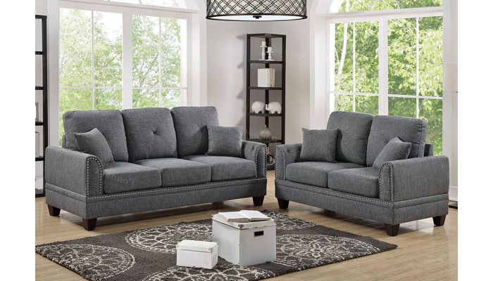 Laurel 2-Piece Fabric Sofa Set