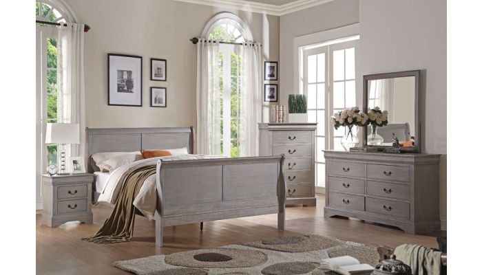 Louis Philippe Antique Grey Bedroom Furniture