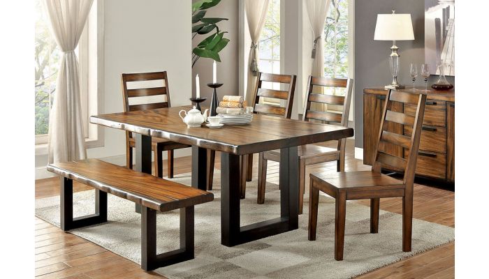 Manfrid Urban Style Rustic Dining Table, Urban Dining Room Table