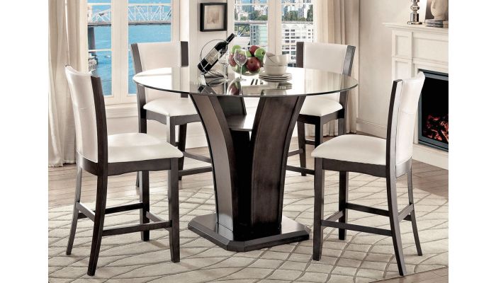 Manhattan Gray Finish Pub Table Set