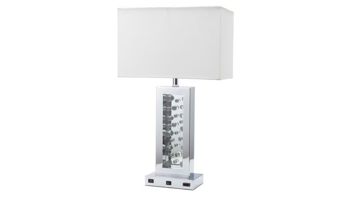 Maria Mirrored Table Lamp, Mirrored Table Lamp