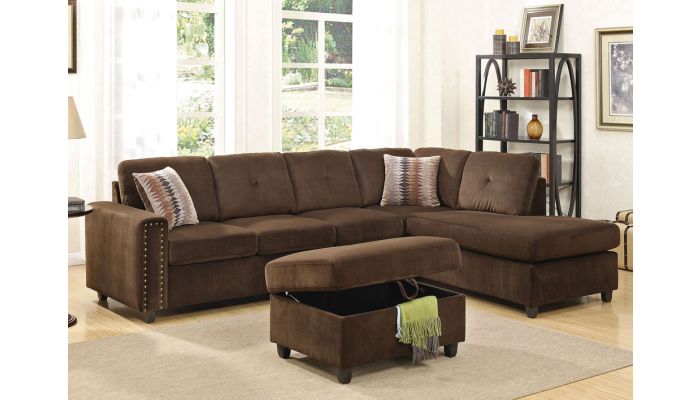 Morey Velvet Sectional Sofa