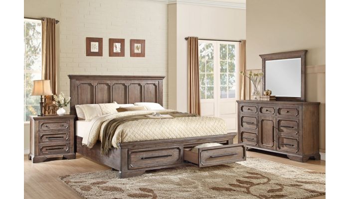 Palomino Rustic Wood Finish Bed