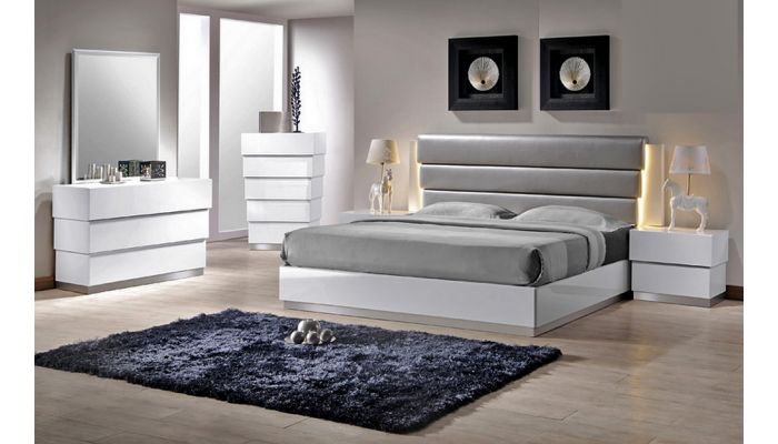 Pyramid Modern Lacquer Finish Bed