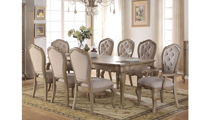 Quimby Antique Taupe Dining Table Set
