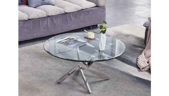 Ramsdell Modern Glass Top Coffee Table
