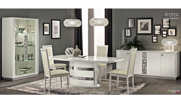 Roma White Modern Italian Dining Table
