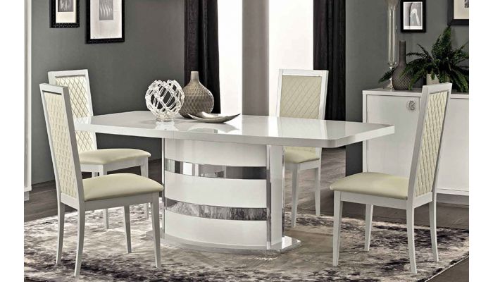 Roma White Modern Italian Dining Table