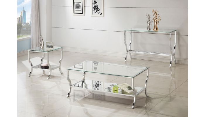 Salem Mirror Accented Coffee Table Set