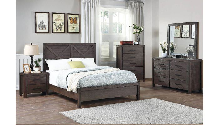 Sanibel Industrial Style Bed Collection