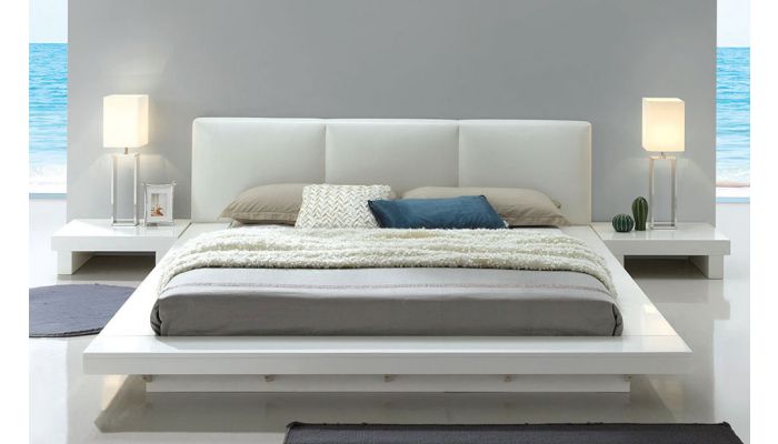Shiro Modern Low Profile Platform Bed, Low Profile King Bed Frame