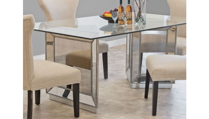 Sophia Mirrored Dining Table Best, Sophie Mirrored Dining Table Set