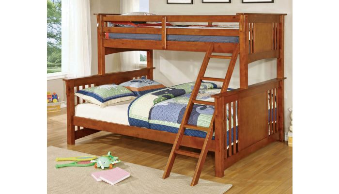 wooden bunk beds twin over queen