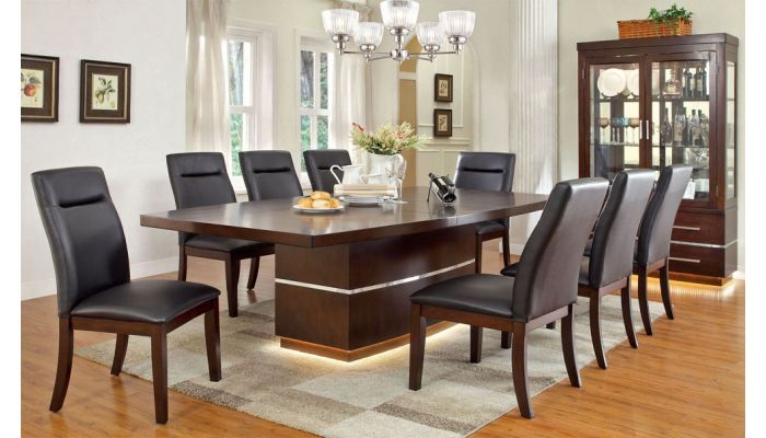 Stephen Formal Dining Table With Lighting