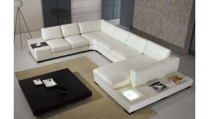 Rylie Modern Style Sectional With Light, Sectional Sofa Modern Style