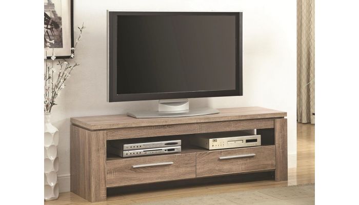 Enola Weathered Brown Finish TV Stand