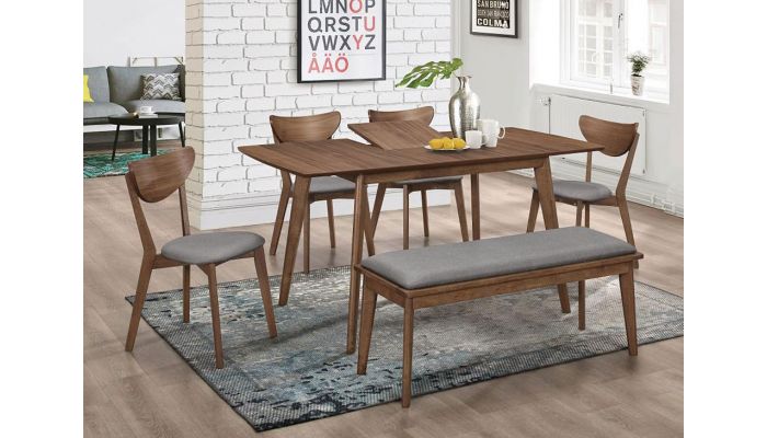 Woodmark Mid Century Modern Dining, Modern Dining Room Table With Leaf