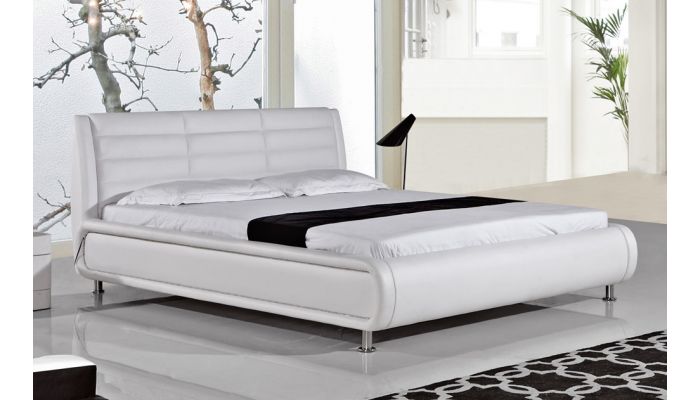 Zen White Bed With LED Lights