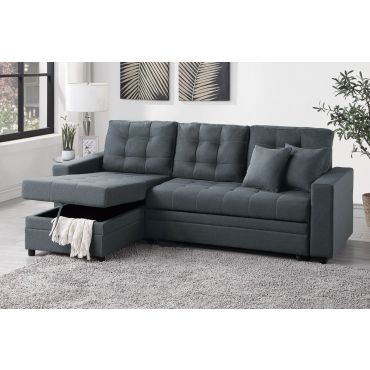 Abrielle Grey Sectional Sleeper With Storage